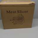 10 inch Commercial Meat Slicer, 240W Frozen & Cheese Slicer, Premium Chromium-plated Steel Blade, Semi-Auto, Low Noise