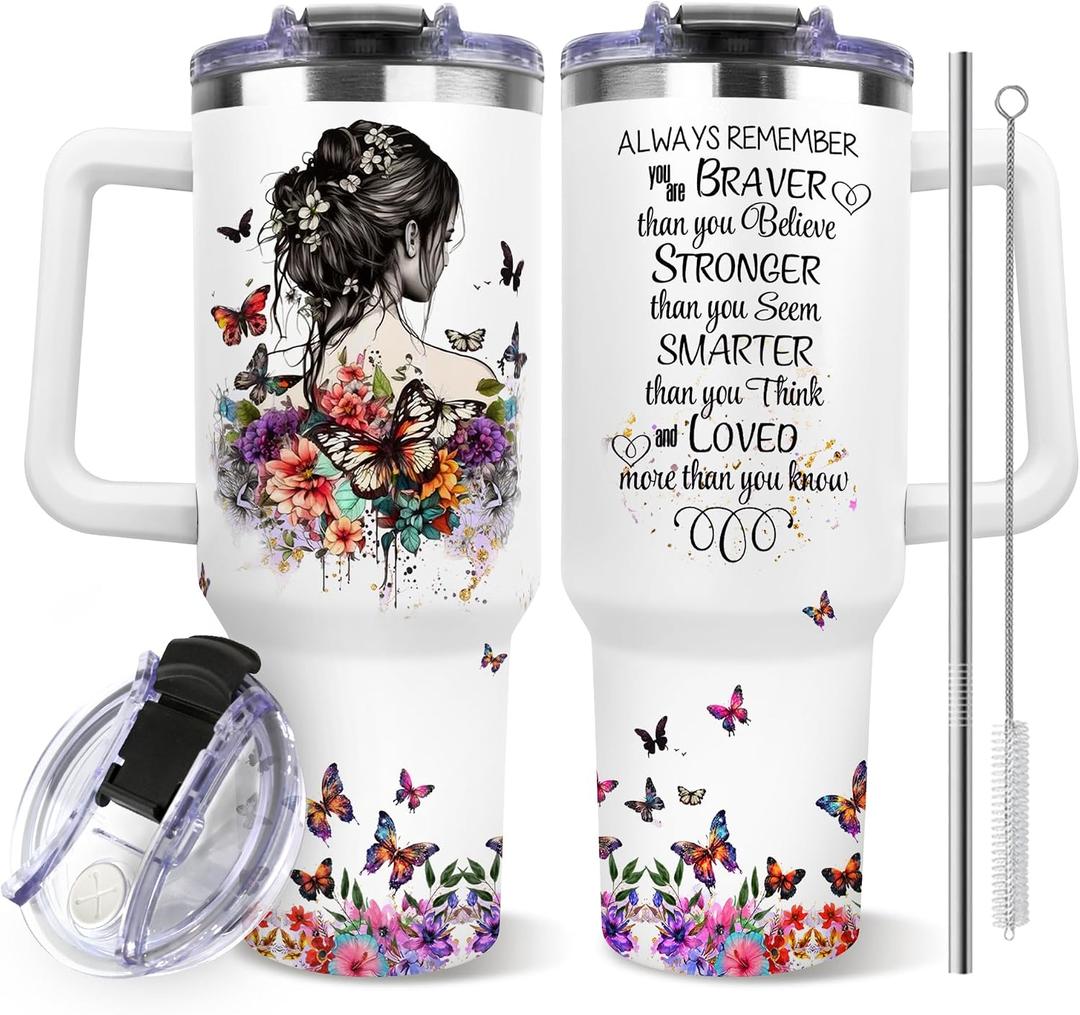 Daughter Gifts from Mom Dad - Valentines Day Gifts for Daughter - Daughters Birthday Gift - Best Daughters Ever Gift - Inspirational Present for Daughter's Adult - 40 Oz Tumbler