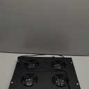 Rack Mount Fan - 4 Fans Server Cooling System - 1U 19" Rackmount Cabinet Panel w/Adjustable Temperature Control (Heat Monitor - Digital Display) Alarm Sensor (Overheat Air Flow Exhaust) Tupavco TP1701