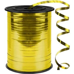 500 Yards Curling Ribbon,1/5 Inch Shiny Gold Ribbon,Balloon String, Party Decoration,Ribbons for Florist Flower Bows for Graduation Supplies