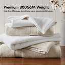 Madison Park 800GSM 100% Cotton Bathroom Bath Towel Set of 8, Natural, 8 Piece Towel Set