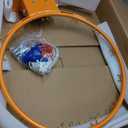 18" Basketball Rim Replacement, Wall Door Mounted Basketball Rim, Double Spring Solid Basketball Rim Replacement with Net Fits In-Ground & Wall-Mounted Basketball Hoops, Indoor/Outdoor