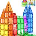 Coodoo 60 PCS Magnetic Building Tiles Kids Toys STEM Magnetic Blocks Sensory Toys Kids Games Magnet Building Toy for Boys and Girls Aged 3+, Kid Brain Development Preschool Kindergarten Toddler Toy