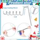 50 Pcs Christmas Light Clips for Gutter with Guards Aluminum Gutter Hooks for String Lights Xmas Outdoor Light Hangers for Mesh Gutters, Heavy Duty