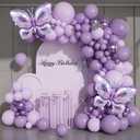 Butterfly Balloons Arch Garland Kit,Pink and Purple Balloons with Lavender Lilac Foil Butterfly for Girl's Birthday Baby Shower Wedding Mother's Day Valentines Party Decorations