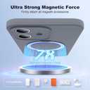 2 x Designed for iPhone 15 Plus Case with Magnetic Invisible Stand Compatible with MagSafe Military Drop Tested Shockproof Liquid Silicone iPhone 15 Plus Phone Cases for Women Men 6.7'' 2023, Grey