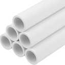 6Pcs 1 Inch PVC Pipe 17" Long White Sch40 Industrial PVC Pipes for Home DIY, Greenhouse, Garden, Farm, Workshop, Furniture Grade(1" x 17"L)
