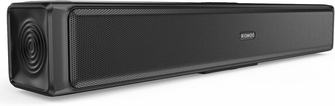 Sound Bars for Smart TV, 20 Inches Home Audio Soundbar Speakers, 40W Bluetooth Surround Sound System with HDMI-ARC/AUX/Optical Input and Sub Out for TV, PC and Projector