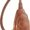 Telena Crossbody Bags for Women Leather Cross Body Sling Bag for Woman Travel (3-brown)