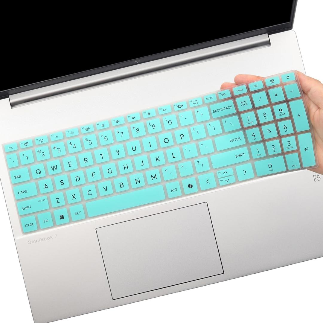 Keyboard Cover for 2025 HP OmniBook 7 16-az 16-ay Series 16-az0097nr 16-ay0087nr 16", HP OmniBook 7 17.3 17-dc Series 17-dc0097nr Keyboard Cover Protector-Hotblue