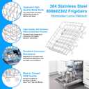 UPGRADED 808602302 Dishwasher Lower Dishrack for Frigidaire Kenmore Dishwasher Rack Replacement Parts with Wheel,808602302 154432602 Frigidaire Dishwasher Rack Parts 304 Stainless Steel Bottom Rack