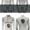Fake Chest Hair Body Hairs Adding Hair Volume Enhancement of Manliness Handmade Full Lace Fake Realistic Chest hair (Style 3)