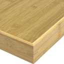 Bam & Boo 20" x 20" x 2" Square Natural Bamboo Ottoman Tray with Handles, Bamboo