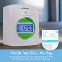 uPunch HN1500 Starter Time Clock Bundle for Small Business: Employee Punch Clock System with 100 Time Cards, Card Rack, and Ribbon