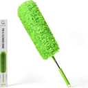 Extendable Microfiber Feather Duster, Feather Dusters for Cleaning, Ceiling Fan Dust and Cobweb Cleaner - Electrostatic Bendable Head - up to 55 Inch