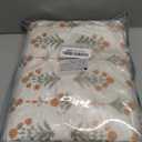 HoneiLife 3pc Duvet Cover Queen Size - 100% Cotton Comforter Floral Breathable Duvet Cover with Zipper Closure & Corner Ties, Orange