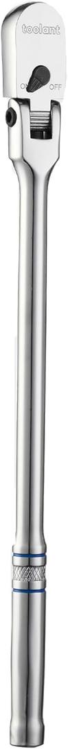 toolant 3/8" Drive Flex Head Ratchet Wrenches, 90 Tooth Compact Flex Head Socket Ratchet Wrench, 12 Inch Length