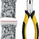 Wire Cage Buckle Pliers with 600 Wire Cage Clips Wire Cage Fasten Clips Buckle Pliers Pet Cage Building installation Clips Tools