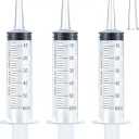 60ml Syringe for Liquid, Oral, Scientific Labs, Measurement, Dispensing, Catheter Tip with Cap 3 Pack 60ml Syringes