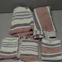 Cotton Hand Towels 5 Pack Absorbent Soft Towel Set Stripes Simple Fashion for Pool Gym Bathroom Blue  5 PCS