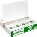 EcoDispose Precut POP UP Deli Paper Sheet Pack of 200, Interfolded Heavy Paper for Food Wrap and Serving (6" x 10-1/2", White