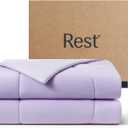 REST Evercool Cooling Comforter, King/Cali King, Blanket for Hot Sleepers, All Season Bedding to Keep Cool for Night Sweats, Breathable Lightweight Blanket, 106x90 Inches, Lavender Breeze