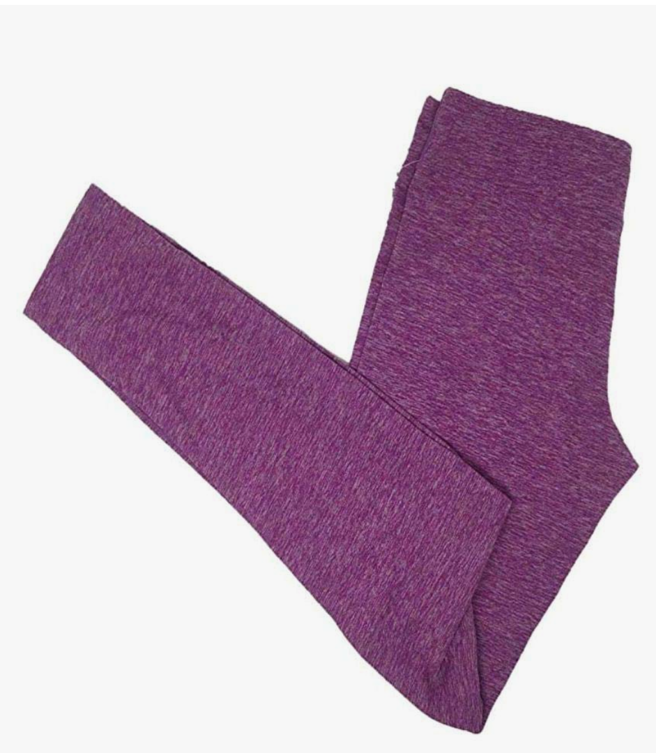 Lularoe Tall Curvy (TC fits Sizes 12-18) Floral Hibiscus Outlines Purple Black Buttery Soft Adult Leggings, Pack Of 2