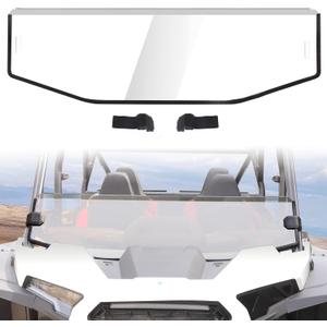 Half Windshield for RZR XP 1000/ XP4 1000 2024, Clear Front Half Windscreen Compatible with Polaris RZR XP 1000 / XP 4 1000 2024 Accessories Scratch Resistant Dustproof Durable Poly Window