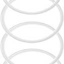 4 Pack - 30 oz Replacement Rubber Lid Ring, 3.7 Inch Diameter Gasket Seals, White Lid Gasket Rings for Insulated Stainless Steel Tumbler fits Yti, Ozark Trail, Beast and Renowned Brands