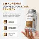 2 x iMATCHME Grass Fed Beef Organ Supplement with Beef Liver & Adrenals, R-Lipoic Acid for Liver Detox, Antioxidant, Energy & Overall Health, 120 Count (Pack of 1) | Easy to Swallow | for Women and Men
