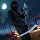 Grim Reaper Costume Halloween Adult Costumes Grim Reaper Hooded with Scythe,Chain Halloween Costumes (Black, S)