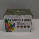 Dazzle Bright C9 Christmas String Lights, 100 LED 66 FT Waterproof Connectable Green Wire Fairy Lights, Christmas Lights for Indoor Outdoor Home Yard Xmas Tree House Decorations (Multi-Colored)