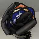 45" Large Foldable Snow SledRolled Up Portable Snow Sleds for Kids and Adult, Thickened PE Bottom Sturdy Fabric Stitching Winter Sleds with Handles for Stable Control, Fits 2 Children or 1 Adult