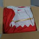 16Pcs 17" Felt Christmas Stocking Bulk, Red Christmas Socks Bulk with White Cuff Golden Trim, Christmas Hanging Ornaments Xmas Decoration for Mantel Door Window Holiday Home Dcor