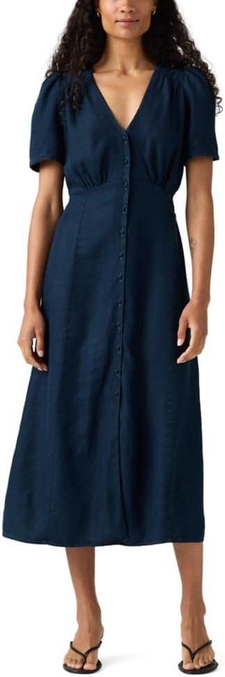 Levi's Women's Sarina Short Sleeve Midi Dress, (New) Initial Take, X-Small