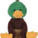Apricot Lamb Corduroy Mallard Duck Plush Stuffed Animals for Kids, Soft Plush Toys for Baby Girl and Boy, Fluffy Corduroy Mallard Green 9.9 Inches