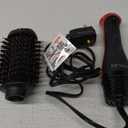 REVLON One-Step Volumizer Plus Hair Dryer and Styler, Enhanced Motor for Less Frizz, More Shine, and Reduced Heat Damage for Salon Style Round Brush for Blowout, Black  (2.4" VOLUMIZER PLUS, Black Red)