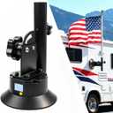 RV Flag Pole Holder, Electric Vacuum Suction Cup Flag Pole Mount for Car