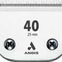 Andis 64265 CeramicEdge Carbon-Infused Steel Pet Clipper Blade, Size-40, 1/100-Inch Cut Length 64265, Chrome