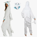 Toothless Onesie Adult Flannel Animal Pajamas Dragon Onesie Costume with Zipper Winter Sleepwear Halloween Cosplay, Size:S