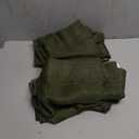 Olive Green Sheer Curtains 84 Inches Long 2 Panels, Dark Textured Linen Look See Through Drapes, Thin Light Filtering Window Treatments, Pinch Pleat Sliding Glass Door Ceiling Curtain