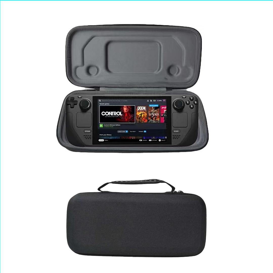 ISGNWROPU Portable Steam Deck Carrying Case, Travel Shockproof Steam Deck Oled Case, Protective, Large Capacity Compatible with Steam Deck and Steam Deck Oled
