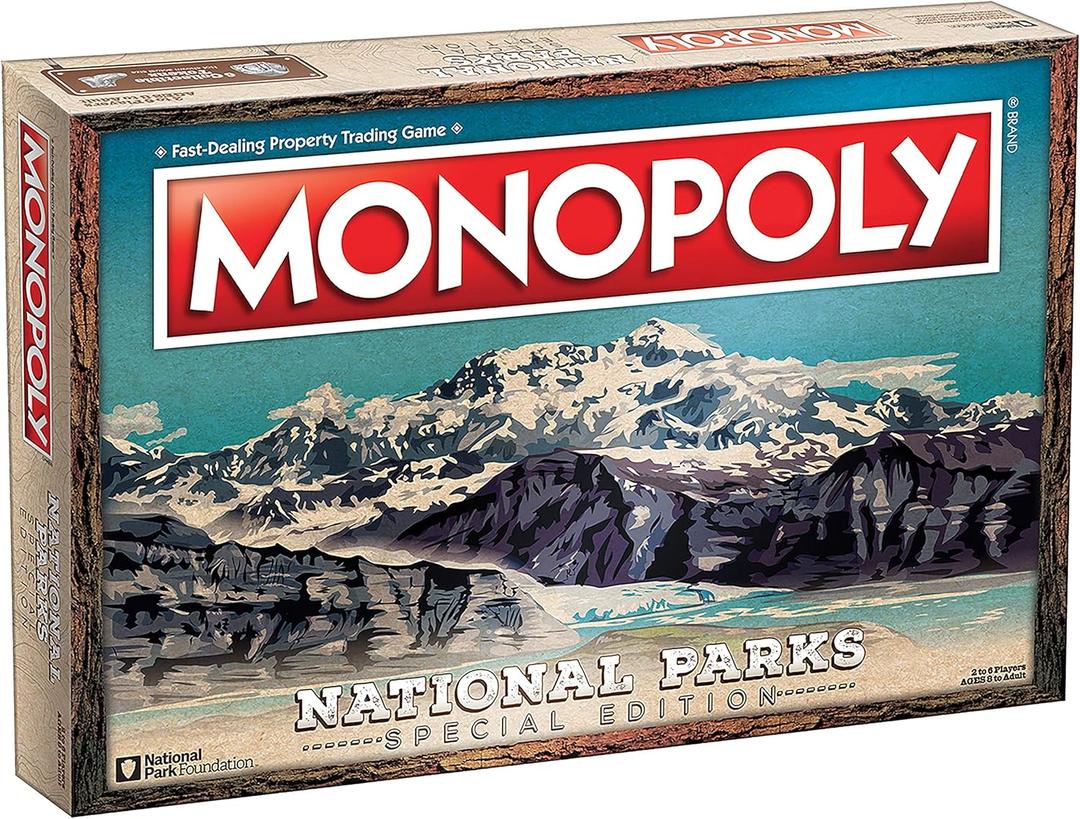 Monopoly National Parks 2020 Edition | Featuring Over 60 National Parks from Across The United States | Iconic Locations Such as Yellowstone, Yosemite, Grand Canyon, and More | Licensed Monopoly Game