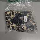 Soulchen 1 Pieces 20 Inch Large Leopard Christmas Stockings with Bow Leopard Brown Plush Faux Fur Fireplace Hanging Stockings Christmas Ornaments for Xmas Tree Gift Filled Holiday Party Decorations