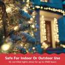 PREXTEX 100 Count Clear Christmas Lights - 20 ft Ultra Bright String Lights with Green Wire for Indoor and Outdoor Use, Christmas Trees, Holidays, Patios and Garden