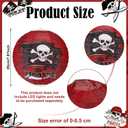 Panelee 12 Pcs Pirate Theme Paper Lanterns Birthday Party Decorations 8 Inch Hanging Round Paper Lanterns for Halloween Party Decorations Holiday Indoor Outdoor Ceiling Ornament Supplies