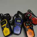 Wishouse Walkie Talkies for Adults Long Range-Rechargeable 4 Pack 2 Way Radios, Hiking Accessories Camping Gear Xmas Birthday Gift for Kids Family with Lamp,SOS Siren,NOAA Weather Alert,Easy to Use (Red Blue Orange Yellow)
