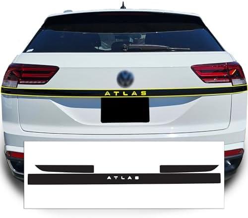 BOGAR TECH DESIGNS Rear Bumper Chrome Delete Overlay Compatible with Volkswagen Atlas 2021-2025, Gloss Black
