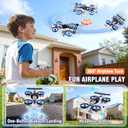 MSKOLER Remote Control Airplane for Kids, 2 Type of Remote Control Car or RC Plane, Indoor Outdoor Foam Plane with Railcar Race, Tricks, Birthday Airplane Gift Toys for Boys Girls Adults 8-12 Year Old