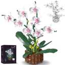 Orchid Building Set, Compatible with Lego Flowers for Adults,Gifts for Mother's Days Birthday Valentine's Day - Artificial Plant Home Decor